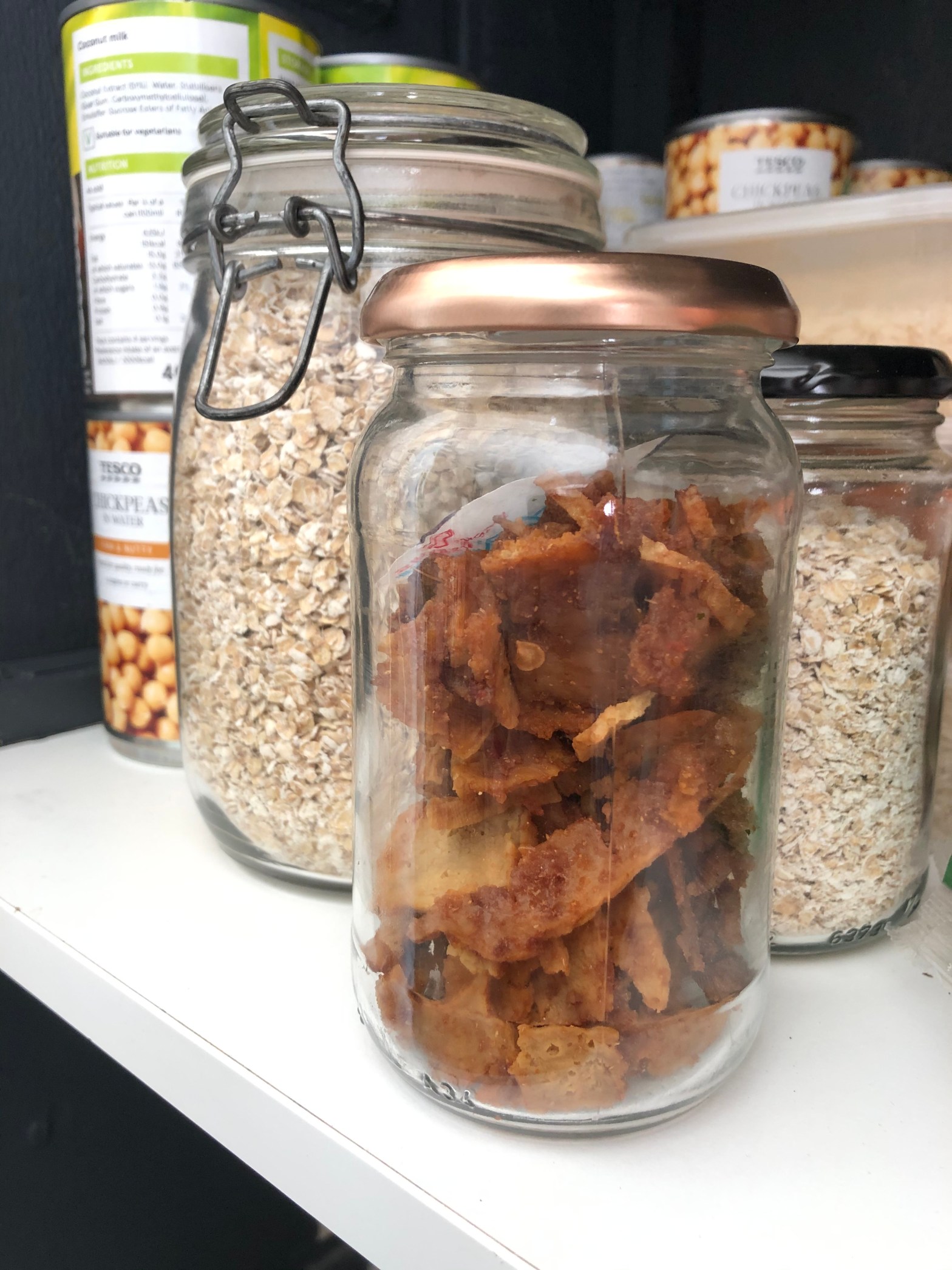 smoky tofu jerky cupboard shelf