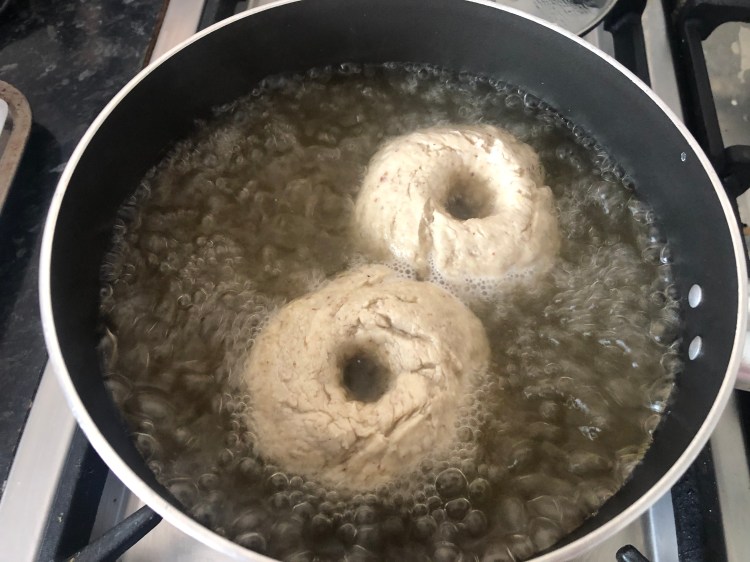 boiling gluten free bagels
